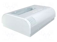 Enclosure: wall mounting; X: 80mm; Y: 120mm; Z: 33.2mm; ABS; white ITALTRONIC