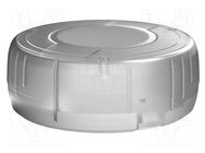 Enclosure: for alarms; Z: 40mm; ABS; semi-transparent; Ø: 95mm ITALTRONIC