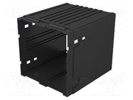 Enclosure: enclosure base; X: 96mm; Y: 96mm; Z: 57mm; PPO; black 