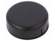 Enclosure: for alarms; Z: 20.3mm; ABS; black; 1551SNAP; Ø: 60mm; IP30 HAMMOND