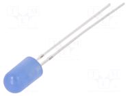 LED; blue; 5mm; 220÷330mcd; 30°; Front: convex; 2.8÷3.6VDC OPTOSUPPLY