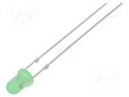 LED; green; 3mm; blinking; 2180÷3000mcd; 60°; 3÷5VDC; 20mA; 1.8Hz OPTOSUPPLY