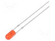 LED; red; 3mm; 30°; Front: convex; 1.8÷2.6VDC; No.of term: 2; 2÷2.7lm OPTOSUPPLY