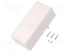 Enclosure: for power supplies; X: 120mm; Y: 56mm; Z: 42mm; ABS; white SUPERTRONIC