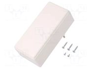 Enclosure: for power supplies; X: 120mm; Y: 56mm; Z: 42mm; ABS; white SUPERTRONIC