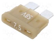 Fuse: fuse; 7.5A; 58VDC; automotive; 19.3mm; tin alloy ESKA
