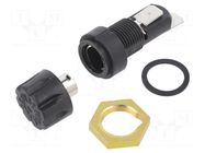 Fuse holder; 6.3x32mm; 20A; 250VAC; 342; on panel; black; UL94V-0 LITTELFUSE