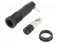 Fuse holder; 5x20mm; 20A; on panel; black; 345; 250VAC; UL94V-0 LITTELFUSE