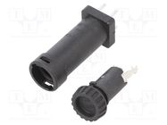 Fuse holder; cylindrical fuses; THT; 5x20mm; -40÷85°C; 10A; black SCHURTER