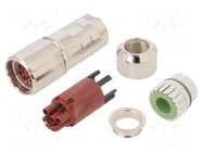 Connector: LS1; plug; PIN: 8(4+4); female; crimped; for cable; IP68 LAPP