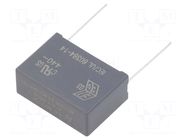 Capacitor: polypropylene; X1; R47 X1; 0.47uF; 1000VDC; 440VAC; THT KEMET