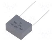 Capacitor: polypropylene; 0.068uF; 1000VDC; 600VAC; 5.055A; THT KEMET