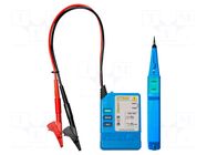 Tester: wire localizer; headphone jack,crocodile clip; EasyTest GOSSEN METRAWATT