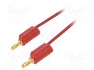 Test lead; 15A; banana plug with axial socket 4mm,both sides POMONA