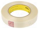 Tape: fixing; W: 24mm; L: 55m; Thk: 0.15mm; synthetic rubber; 3% 3M