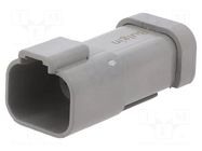 Connector: wire-wire; plug; male; PX0; PIN: 4; IP68; for cable; grey BULGIN