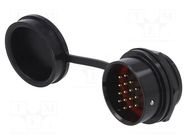 Connector: circular; socket; male; PIN: 16; IP67; SA28; 10A; 500V WEIPU
