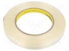 Tape: fixing; W: 12mm; L: 55m; Thk: 0.15mm; synthetic rubber; 3% 3M