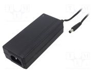 Power supply: switched-mode; 12VDC; 5A; Out: 5,5/2,1; 60W; -5÷40°C POS