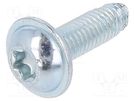 Screw; for metal; with flange; 3.5x10; Head: button; Torx®; TX15 BOSSARD