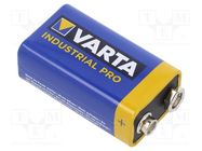 Battery: alkaline; 6F22; 9V; non-rechargeable; 25.5x47.5x16.5mm VARTA MICROBATTERY