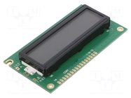 Display: LCD; alphanumeric; STN Positive; 16x2; 84x44x12.7mm; LED POWERTIP