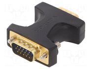 Adapter; Support: FullHD 3D; black; Input: D-Sub 15pin HD  plug VENTION