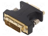 Adapter; D-Sub 15pin HD socket,DVI-I (24+5) plug; black VENTION