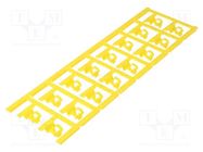 Markers; 3.5÷7mm; polyamide 66; yellow; -40÷100°C; snap fastener WEIDMÜLLER