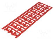 Markers; 4÷6mm; polyamide 66; red; -40÷100°C; snap fastener; SFC WEIDMÜLLER