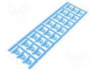 Markers; 4÷6mm; polyamide 66; blue; -40÷100°C; snap fastener; SFC WEIDMÜLLER