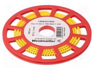 Markers; Marking: 1; 1.3÷3mm; PVC; yellow; -30÷80°C; leaded; CLI C WEIDMÜLLER