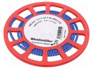 Markers; Marking: 6; 1.3÷3mm; PVC; blue; -30÷80°C; leaded; CLI C WEIDMÜLLER