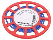 Markers; Marking: 6; 1.3÷3mm; PVC; blue; -30÷80°C; leaded; CLI C WEIDMÜLLER