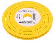 Markers; Marking: 3; 4÷10mm; PVC; yellow; -30÷80°C; leaded; CLI C WEIDMÜLLER