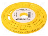 Markers; Marking: 9; 4÷10mm; PVC; yellow; -30÷80°C; leaded; CLI C WEIDMÜLLER