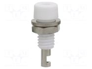 Connector: 2mm banana; socket; 10A; white; Plating: nickel plated DONAU ELEKTRONIK