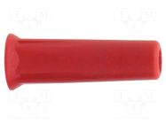Connector: 4mm banana; socket; 36A; red; nickel plated; soldered DONAU ELEKTRONIK