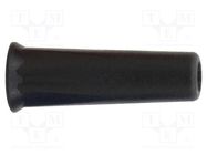 Socket; 4mm banana; 36A; black; nickel plated; soldered; -20÷80°C DONAU ELEKTRONIK