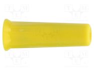 Socket; 4mm banana; 36A; yellow; nickel plated; soldered; -20÷80°C DONAU ELEKTRONIK