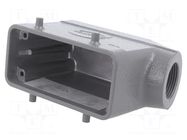 Enclosure for connectors: HDC; size 16B; for cable; Han Hv E® HARTING