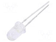 LED; white cold; 5mm; 14250÷28500mcd; 15°; Front: convex EVERLIGHT