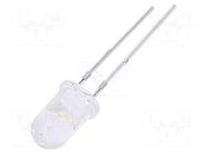LED; white warm; 5mm; 7150÷14250mcd; 30°; Front: convex; 2.8÷3.6VDC EVERLIGHT