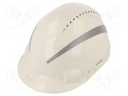 Protective helmet; vented,with reflector; Size: 53÷62mm; white 3M