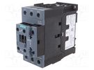Contactor: 3-pole; NO x3; Auxiliary contacts: NO + NC; 80A; 3RT20 SIEMENS