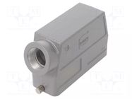 Enclosure for connectors: HDC; Type: high; Gland: PG21 HARTING