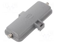 Protection cover; Han B Base Panel 1 Lever Metal Cover HARTING