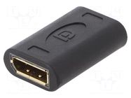 Adapter; DisplayPort socket,both sides; black LOGILINK