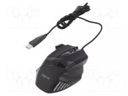 Mouse; black; USB; optical,wired; DPI change button; No.of butt: 7 LOGILINK