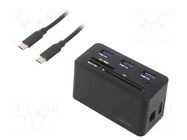 Docking station; USB 3.2; 0.6m; black; Standard: Power Delivery LOGILINK